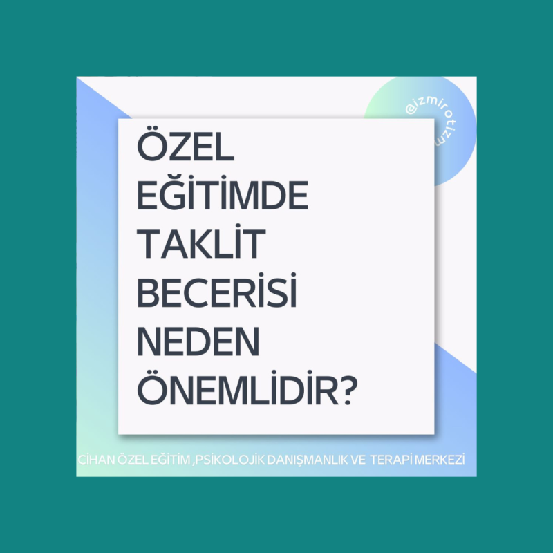 Özel Eğitimde Taklit Becerisini Neden Önemlidir ?